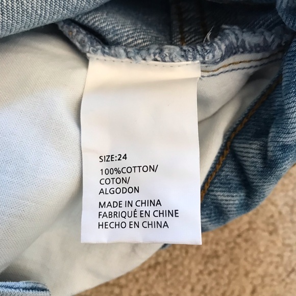 ONeill Distressed Denim Blue Jeans NEW Womens Size 0 Waist 24 Light Wash Benatar - Picture 14 of 14